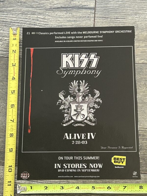 KISS Ad Advert Kiss Symphony Alive IV Concert Album 2003 Best Buy Vintage Kiss B