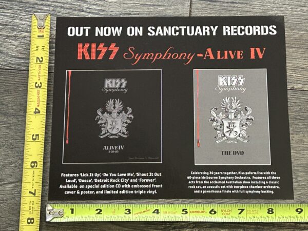 KISS Ad Advert Kiss Symphony Alive IV CD DVD Concert Album 2003 Vintage Kiss