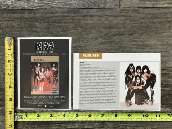 KISS Ad Advert Clippings Kiss Gold CD Set 2pc Lot Vintage Kiss Aucoin Songs