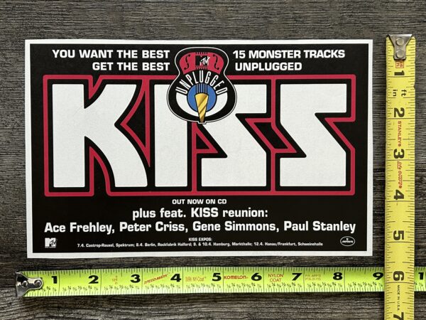 KISS Ad Advert MTV Kiss Unplugged Germany CD German Logo Vintage Kiss Reunion