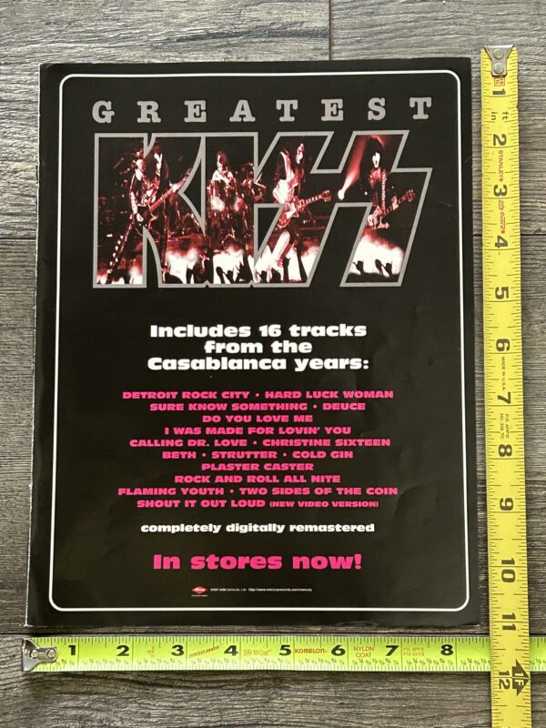 KISS Ad Advert Greatest Kiss CD Cassette 97 Casablanca Years Vintage Kiss Aucoin