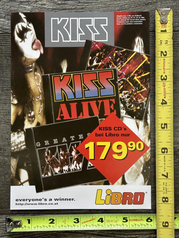 KISS Ad Advert Flyer CD Catalog Germany 2sided Libro Vintage Kiss Reunion Tour