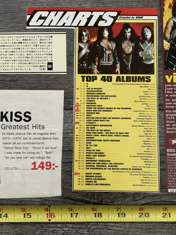 KISS Ad Advert Clippings Greatest Kiss CD Cassette 8pc Lot Vintage Kiss Aucoin - Image 3