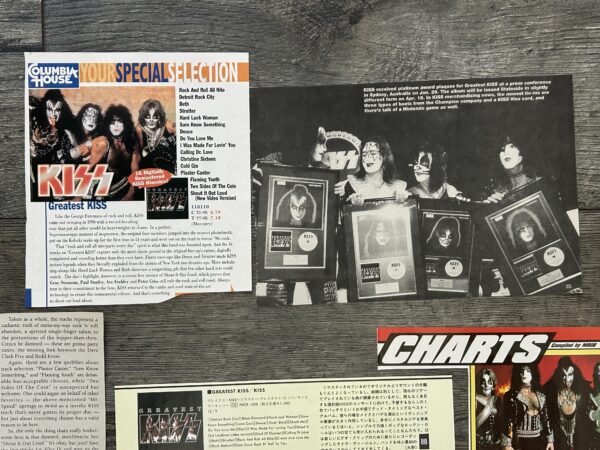 KISS Ad Advert Clippings Greatest Kiss CD Cassette 8pc Lot Vintage Kiss Aucoin - Image 7