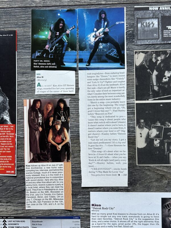 KISS Ad Advert Clippings Alive 3 Concert Album 15pc Lot Revenge Vintage Kiss - Image 9