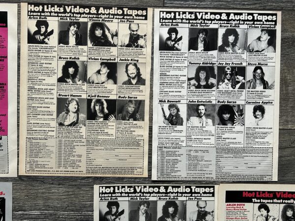 KISS Ad Advert BRUCE KULICK Guitar Hot Licks VHS Home Video 9pc Lot Vintage Kiss - Image 7