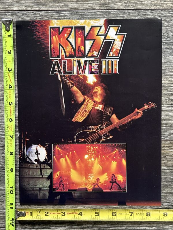 KISS Ad Advert Alive 3 CD Cassette Promo Sales Sheet USA 2sided Vintage Kiss