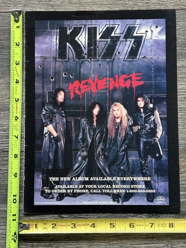 KISS Ad Advert KISS Revenge CD Cassette Tape USA 1992 Vintage Kiss Bruce Kulick