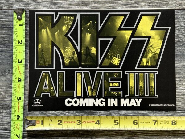 KISS Ad Advert Alive 3 Coming In May 1993 Teaser Promo USA Revenge Vintage Kiss