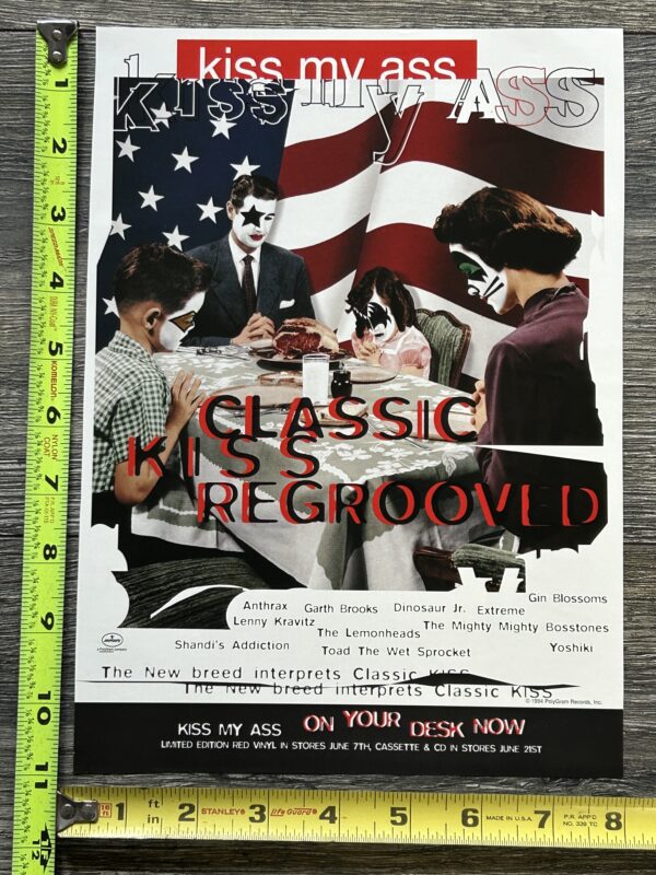 KISS Ad Advert Kiss My Ass Tribute Album Red Vinyl CD Cassette USA Vintage Kiss