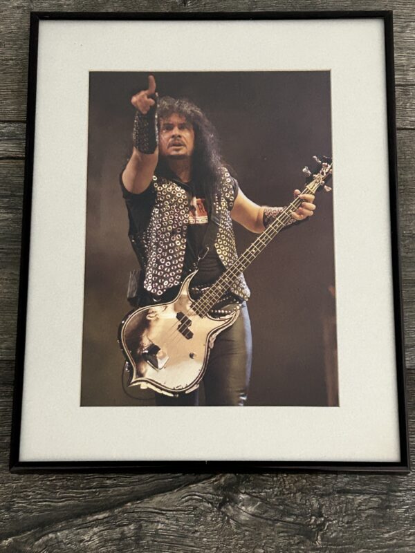 KISS Concert Photo GENE SIMMONS Revenge Tour 1992 Matted Framed Vintage Kiss