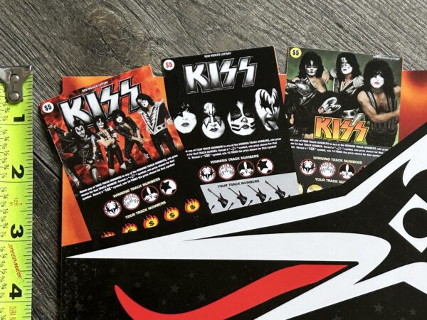 KISS Promo Store Display New Mexico Lottery Card Scratchers 2sided Vintage Kiss - Image 3