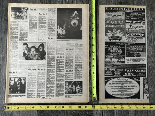 KISS Concert Ad Advert ACE FREHLEY PETER CRISS Limelight NY '95 Lot Vintage Kiss