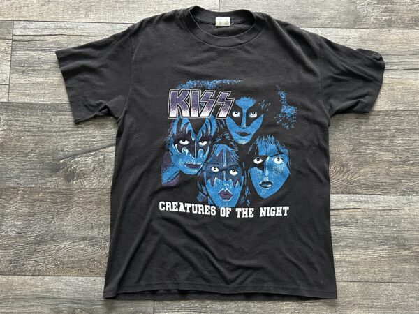 KISS Vintage T-Shirt Crazy Nights Creatures Of The Night Vintage Kiss Eric Carr