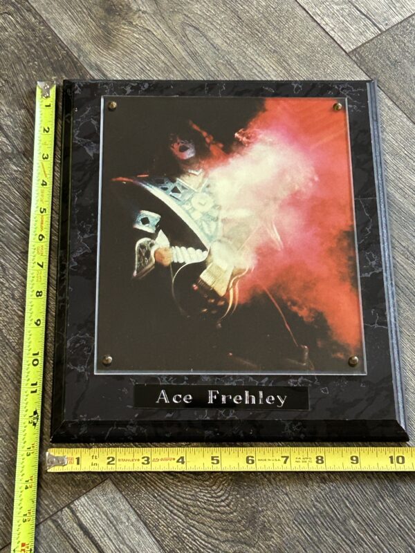 KISS Photo Display Plaque ACE FREHLEY Dynasty Guitar Solo Vintage Kiss Aucoin