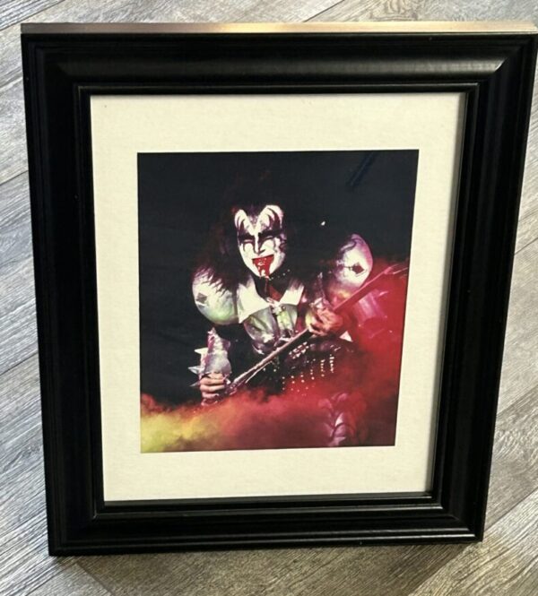 KISS Photo Display GENE SIMMONS Blood Destroyer Tour Framed Vintage Kiss Aucoin