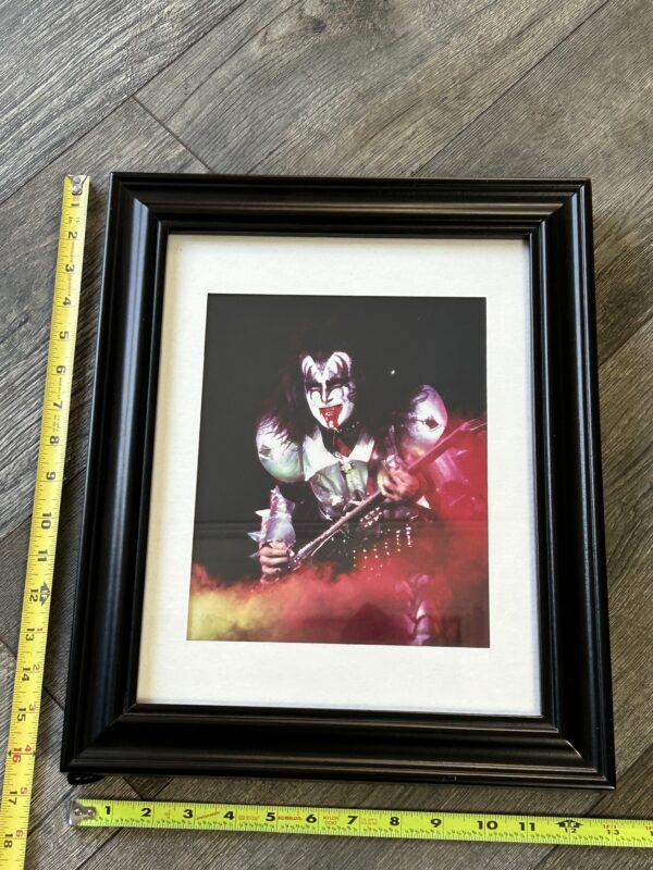 KISS Photo Display GENE SIMMONS Blood Destroyer Tour Framed Vintage Kiss Aucoin - Image 2