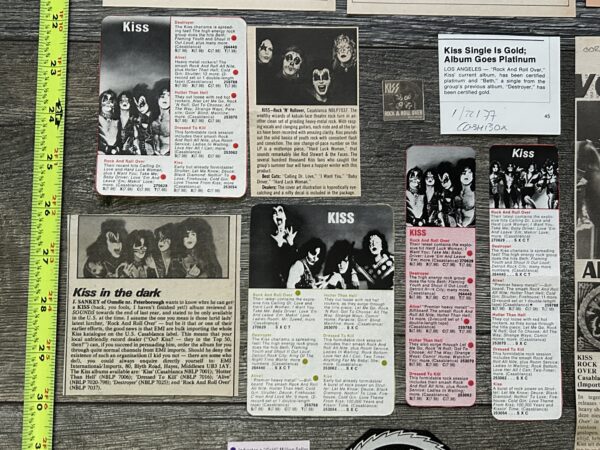 KISS Ad Advert Clippings Rock And Roll Over Album 30pc Lot Vintage Kiss Aucoin - Image 3