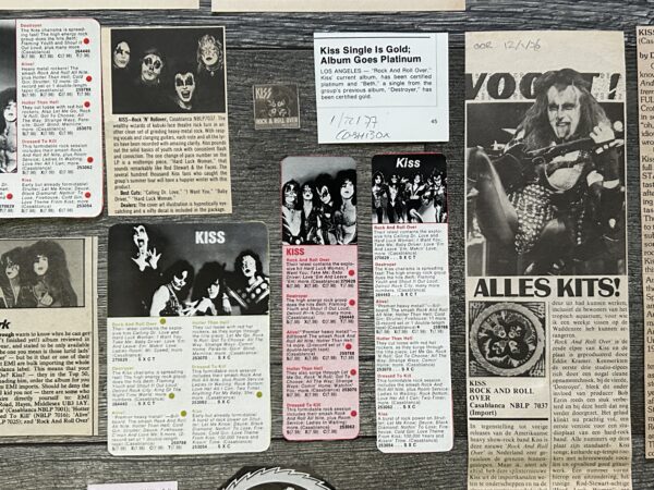 KISS Ad Advert Clippings Rock And Roll Over Album 30pc Lot Vintage Kiss Aucoin - Image 4