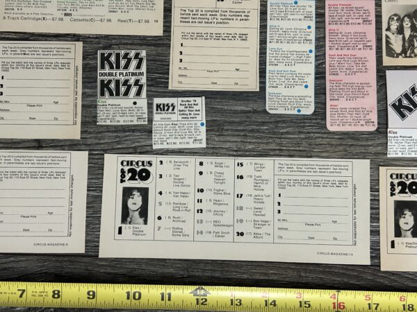 KISS Ad Advert Clippings Kiss Double Platinum Album 18pc Lot Vintage Kiss Aucoin - Image 10