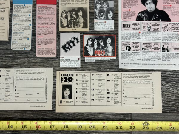 KISS Ad Advert Clippings Kiss Double Platinum Album 18pc Lot Vintage Kiss Aucoin - Image 9