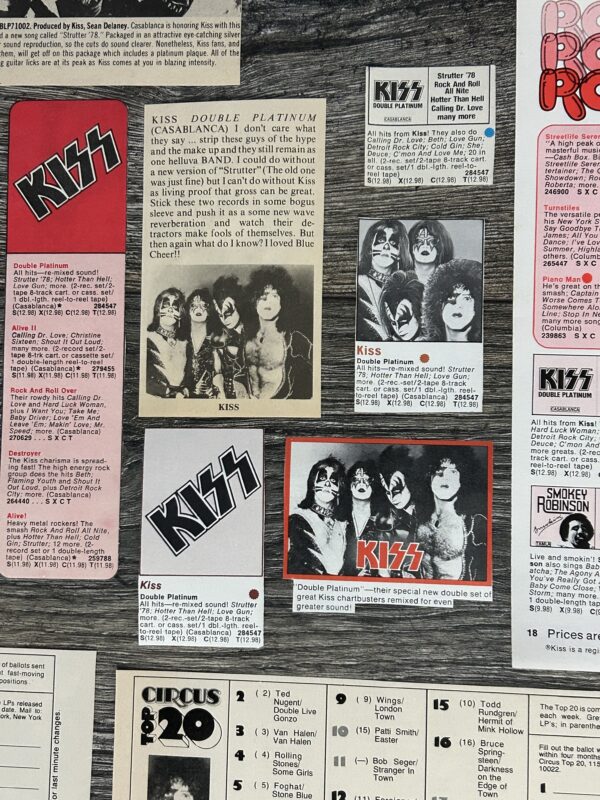 KISS Ad Advert Clippings Kiss Double Platinum Album 18pc Lot Vintage Kiss Aucoin - Image 5