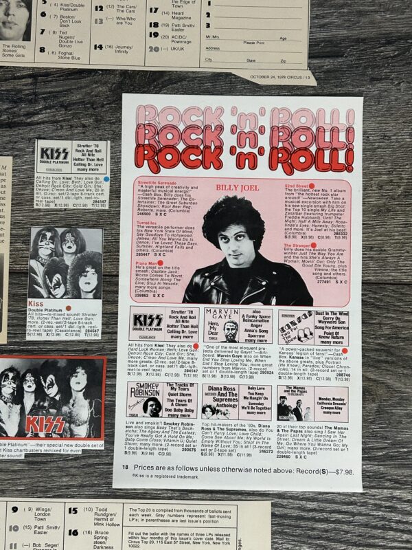 KISS Ad Advert Clippings Kiss Double Platinum Album 18pc Lot Vintage Kiss Aucoin - Image 4