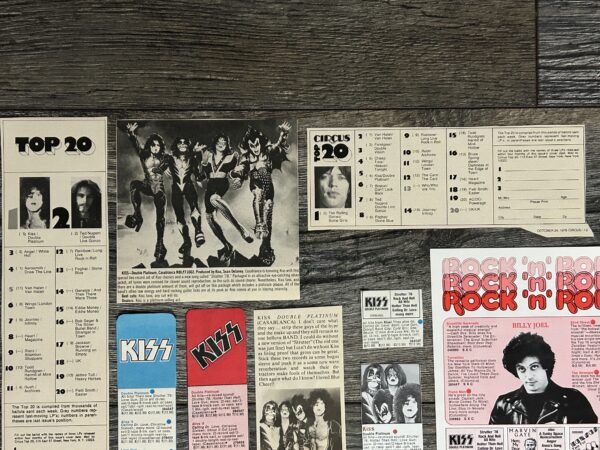 KISS Ad Advert Clippings Kiss Double Platinum Album 18pc Lot Vintage Kiss Aucoin - Image 3