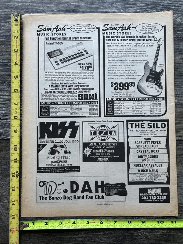 KISS Concert Ad Advert Hot In The Shade Tour 1990 Philadelphia PA Vintage Kiss A - Image 2