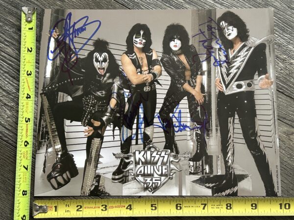 KISS Band Signed Autograph Photo OFFICIAL Meet Greet Alive 35 Concert Tour 2009 - Image 3