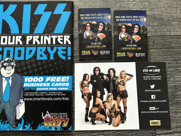 KISS LA Kiss Football 7pc Lot Program Magazine + Placemats + Schedule 2014 - Image 6