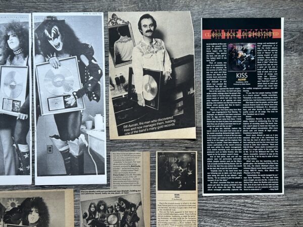 KISS Ad Advert Clippings Kiss Alive Concert Album 13pc Lot Vintage Kiss Aucoin - Image 8