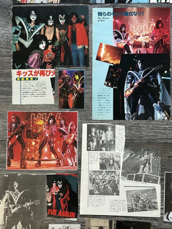 KISS Clippings Dynasty Concert Tour 29pc Lot Japan Japanese Vintage Kiss Aucoin - Image 6