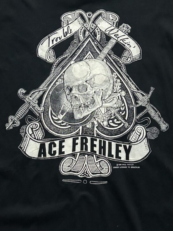 KISS Vintage T-Shirt ACE FREHLEY Trouble Walkin' Tour 1990 XL Vintage Kiss - Image 2