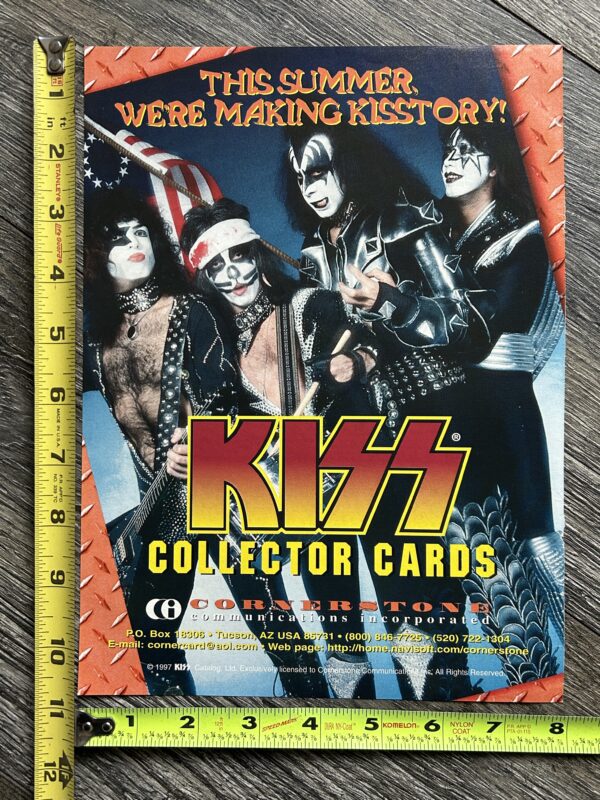 KISS Ad Advert Cornerstone Card Set Series 1 1997 Spirit Of '76 Vintage Kiss