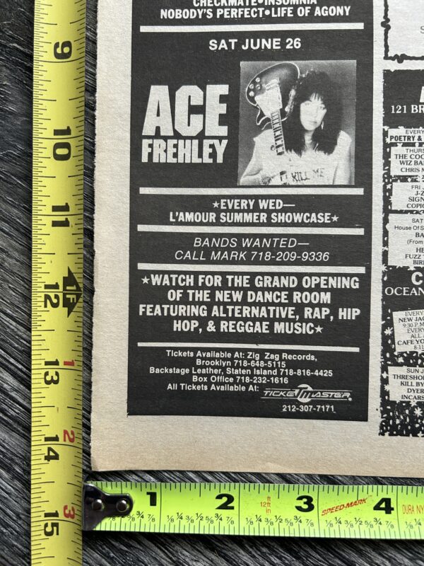 Ace Frehley Concert Ad