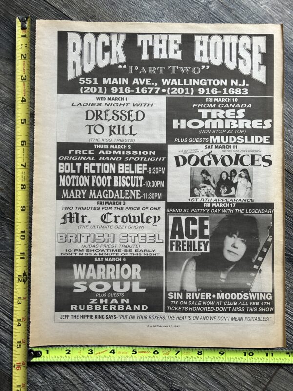 Ace Frehley Concert Ad