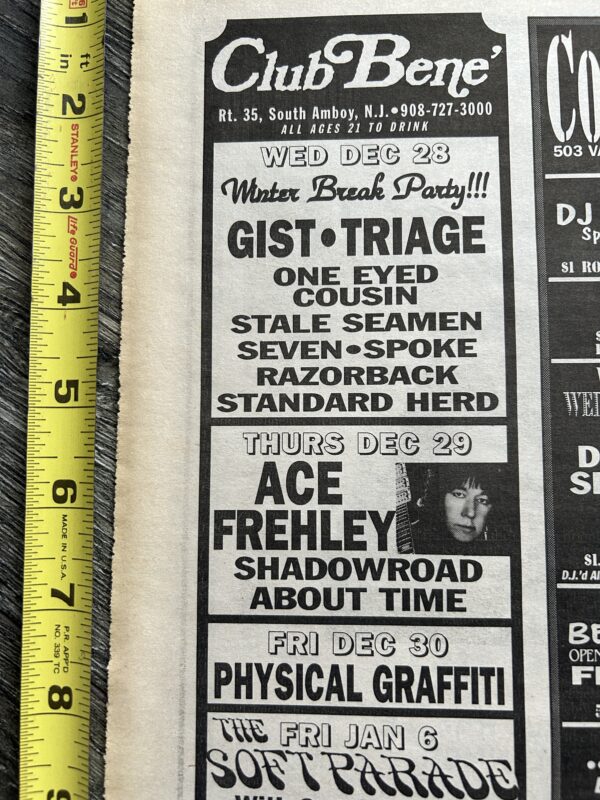 Ace Frehley Concert Ad