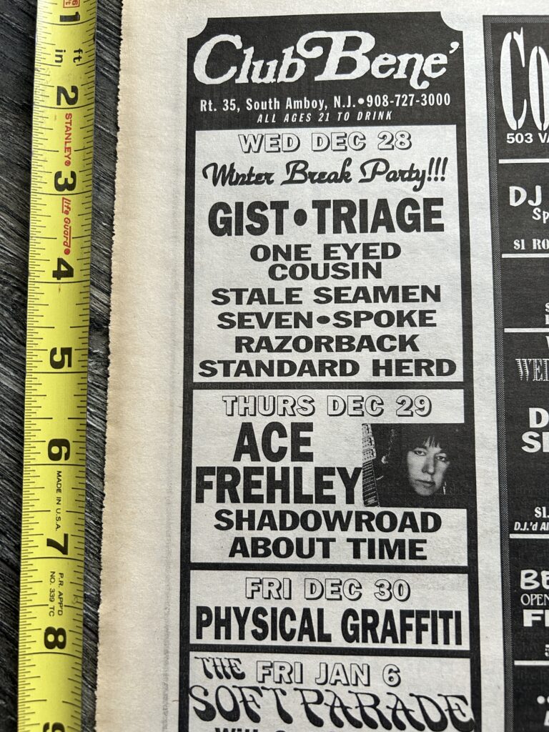 Ace Frehley Concert Ad