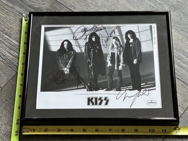 KISS Band Signed Autograph Promo Photo OFFICIAL 1995 Tour Framed Vintage Kiss