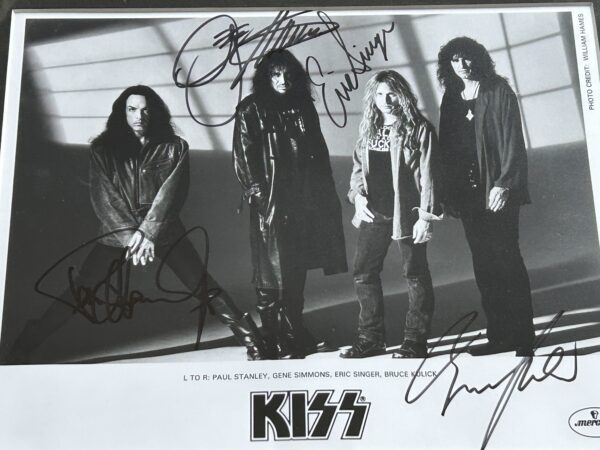 KISS Band Signed Autograph Promo Photo OFFICIAL 1995 Tour Framed Vintage Kiss - Image 2