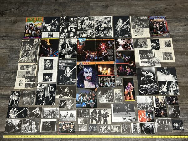 KISS Photo Clippings Dressed Kill Alive 60pc Lot Japan Vintage Kiss Aucoin