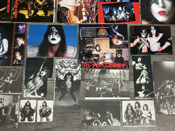 KISS Photo Clippings Alive 2 1978 Japan 53pc Lot Japanese Vintage Kiss Aucoin - Image 4