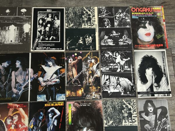 KISS Photo Clippings Alive 2 1978 Japan 53pc Lot Japanese Vintage Kiss Aucoin - Image 19