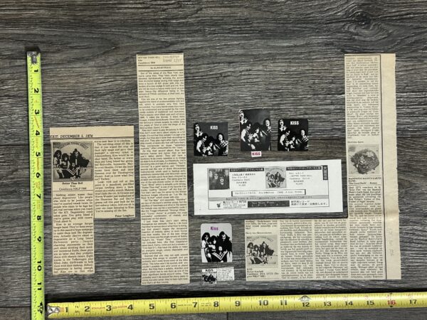 KISS Ad Advert Clippings Hotter Than Hell Album 1974 9pc Lot Vintage Kiss Aucoin