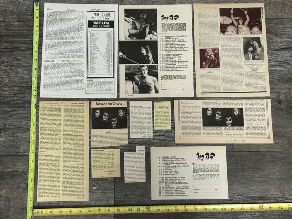 KISS Ad Advert Clippings Debut Album 1974 Vinyl 12pc Lot Vintage Kiss Aucoin