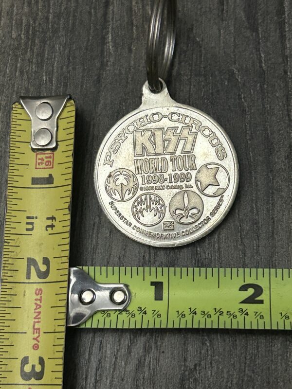 KISS Keychain Liberty Mint Coin Psycho Circus Peter Criss 1999 Vintage Kiss - Image 2