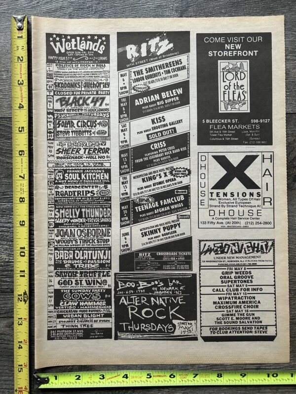 KISS Concert Ad Advert Revenge Tour May 9 1992 Ritz NY Peter Criss Vintage Kiss B - Image 2