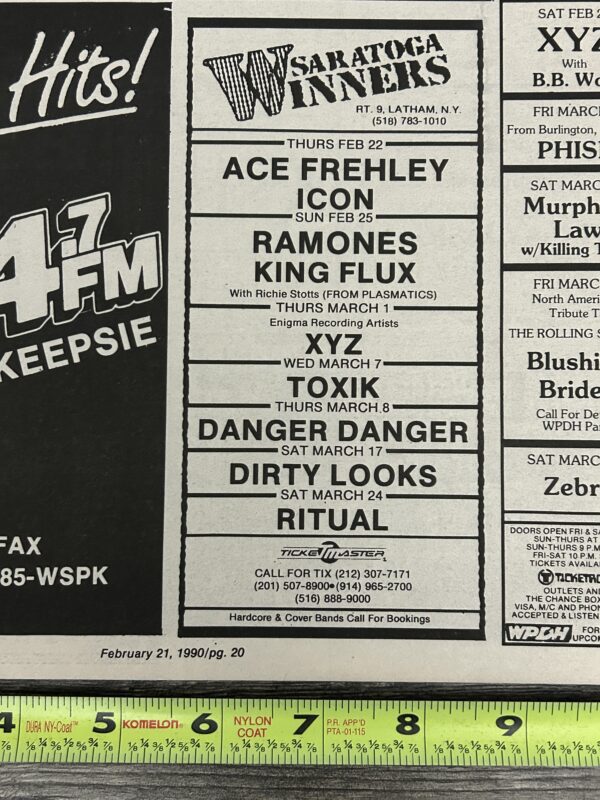 KISS Concert Ad Advert ACE FREHLEY