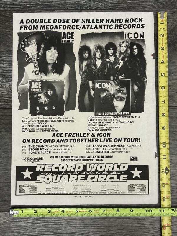 KISS Concert Ad Advert ACE FREHLEY